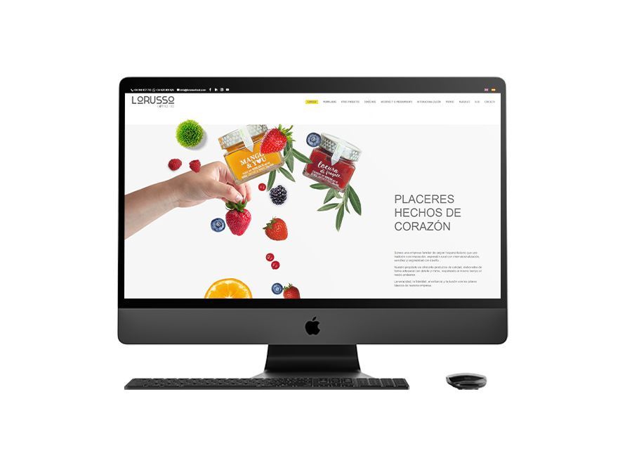 Diseño web corporativa para Lorusso Heart Made food